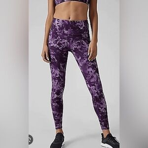 ATHLETA RAINIER PRINTED TIGHTS - LARGE TALL